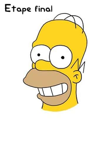 Dessin Simpson étape finale- Photo Homer Simpson