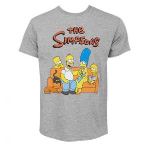 T-shirt Les simpson la famille simpson sur le canapé