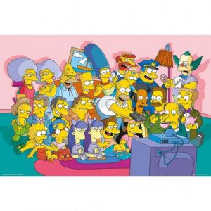 Poster Les Simpson devant la télé