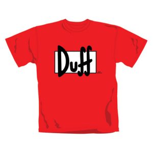 T-shirt Rouge Les Simpson Duff Officiel