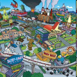 Poster Les Simpson Ville des Simpson