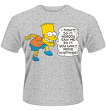 T-shirt Les Simpson Couleur Grise avec Bart Simpson