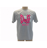 T-shirt Gris Les Simpson Duff Beer en mauve