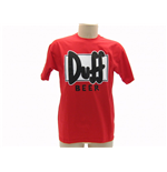 T-shirt Les Simpson Rouge Duff Beer