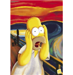 Poster Les Simpson Homer Simpson effrayé