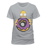 T-shirt homer simpson qui mange un donut